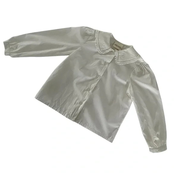 Vintage Laura Ashley ‘Mother & Child’ Blouse with Lace Trim Peter Pan Collar - Picture 3 of 10